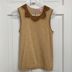Lilly Pulitzer Beaded Sleeveless Top